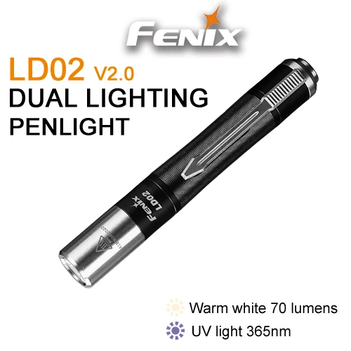 Camping Fenix LD02 V.2 Flashlight With Neutral White And UV LED