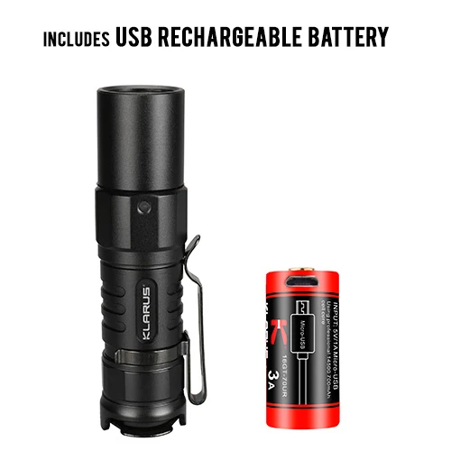 Boating Flashlights Klarus XT1C Small Rechargeable Flashlight | 1000 Lumens - Image 2