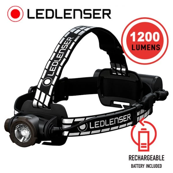 Automotive Repair Flashlights LEDLenser H7R Signature Rechargeable Headlamp | 1200 Lumens