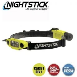 Fire Nightstick DICATAÂ Intrinsically Safe Low-Profile Dual-Light Helmet Light | 300 Lumens