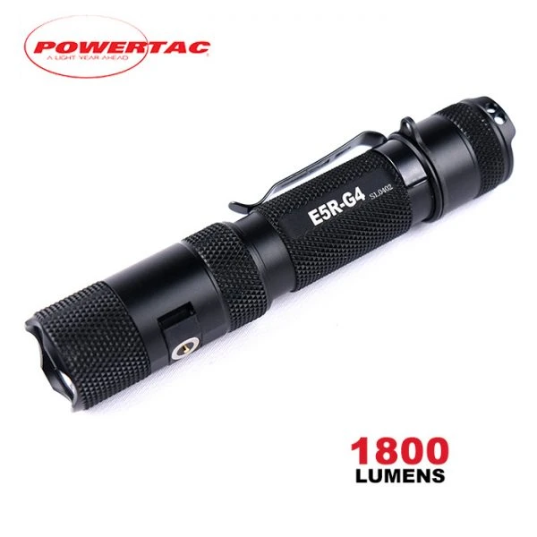 Boating Flashlights Powertac® E5R G4 Rechargeable Flashlight | 1800 Lumens