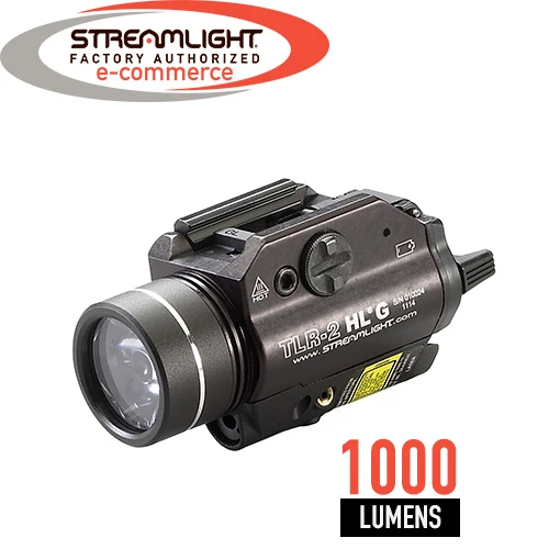 Weapon Mount Streamlight TLR-2 HL G Tactical Light With Green Laser | 1,000 Lumens